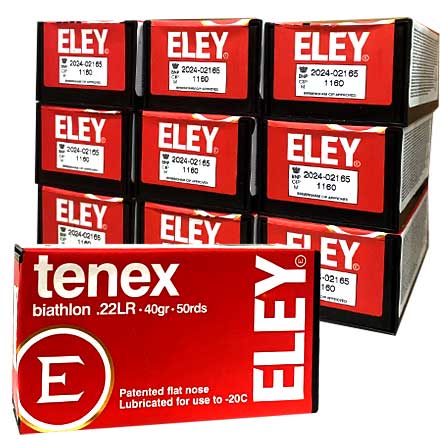 ELEY Tenex Biathlon 22LR 40 Grain Flat Nose 500 Round Brick