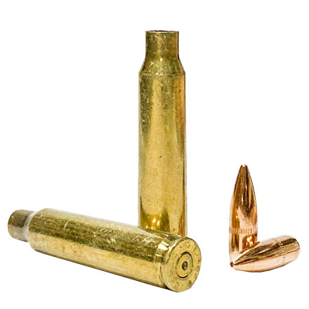 223 Loader Pack .224 Dia 55 Grain FMJ BT Bullets With Fired Range Brass (500 Bullets & 500 Brass)
