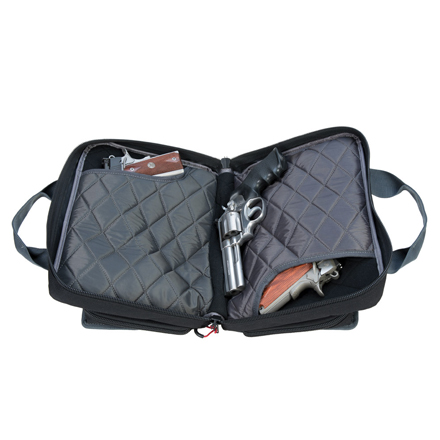 Quad Pistol Range Bag With Magazine Storage & Dump Cups Black