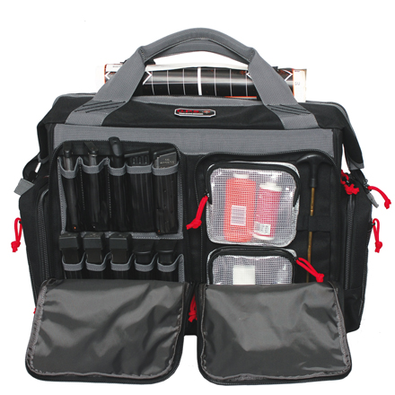 Tactical Rolling Range Bag Black Soft Case Foam Cradle Holds 6 Pistols Internal 