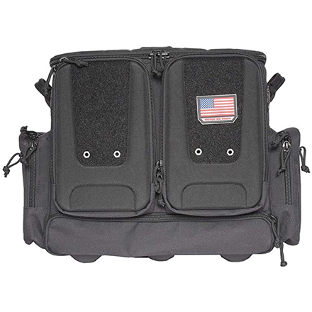 Tactical Rolling Range Bag (Holds 10 Handguns) Black
