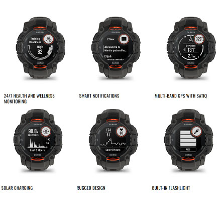 Instinct 3 Solar Black Watch 50mm Face