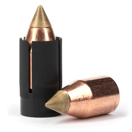 50 Caliber Crush Rib Sabot With 45 Caliber Scorpion Polymer Tip Gold Bullet