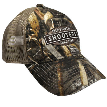 Midsouth Shooters Slightly Distressed Camo Traditional Hat With Mesh Backs