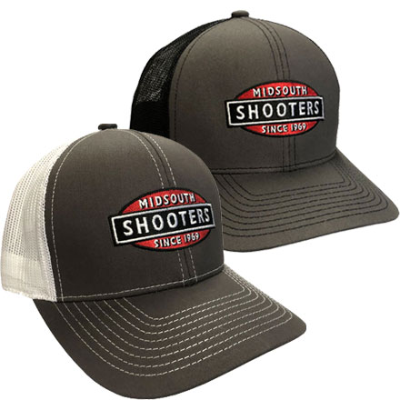 Midsouth Shooters Charcoal Structured Snapback Hats With Mesh Backs