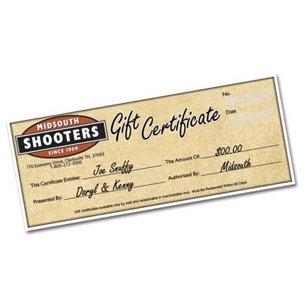 Midsouth Shooters Supply Gift Certificates