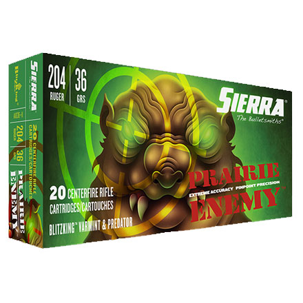 Sierra Prarie Enemy 204 Ruger 36 Grain BlitzKing 20 Rounds