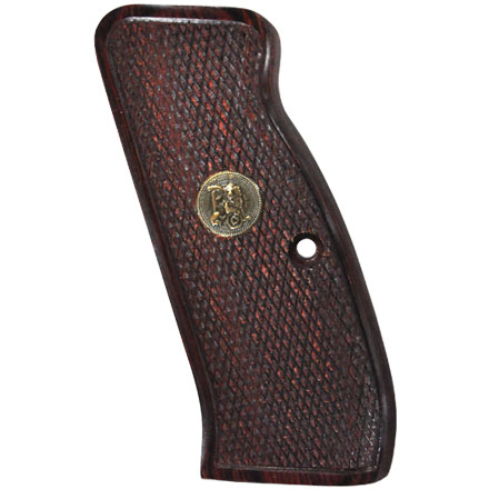 CZ 75/85 Checkered Rosewood Deluxe Laminated Wood Pistol Grip