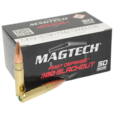 Magtech First Defense 300 Blackout 123 Grain FMJ  50 Rounds
