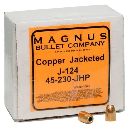 45 ACP .451 Diameter 230 Grain Jacketed  Hollow Point 250 Count
