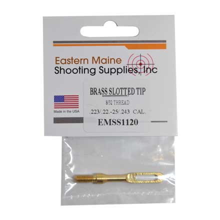 22-25 Caliber Brass Slotted Cleaning Tip 8/32" Thread