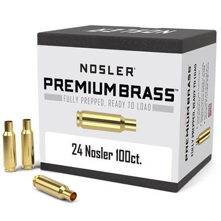 24 Nosler Premium Unprimed Rifle Brass 100 Count