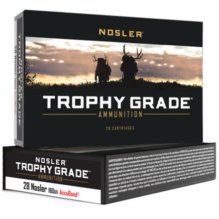 Nosler Trophy Grade 28 Nosler 160 Grain AccuBond 20 Rounds