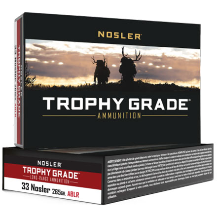 33 Nosler 265 Grain AccuBond Long Range Trophy Grade 20 Rounds