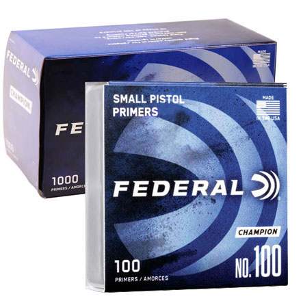 Federal Small Pistol Primer #100 1000 Count