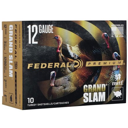 Federal Grand Slam 12 Gauge 3-1/2" 2oz #4 Copper Plated Lead Shot 10 Rounds