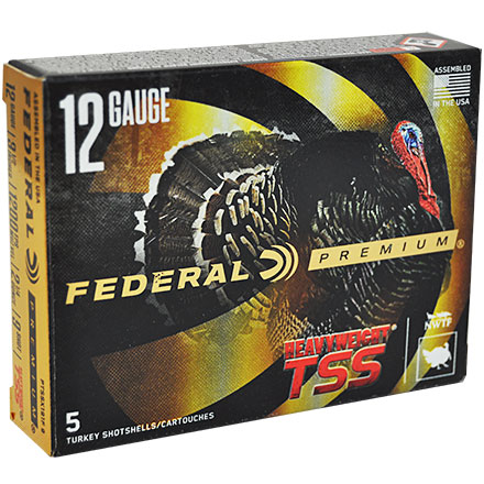 Federal Heavyweight TSS 12 Gauge 3-1/2" 2-1/4oz #9 Tungsten Super Shot 5 Rounds