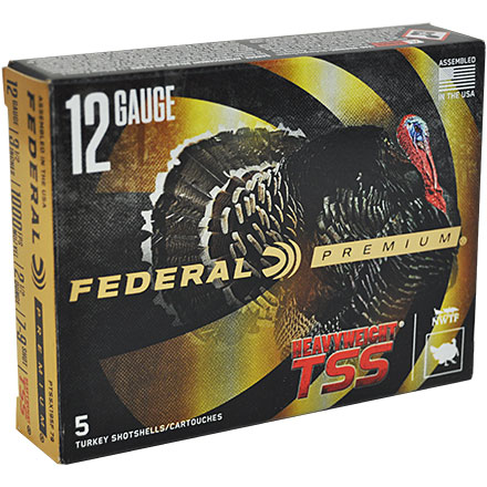 Federal Heavyweight TSS 12 Gauge 3-1/2" 2-1/2oz #7, 9 Tungsten Super Shot 5 Rounds