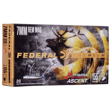 Federal 7mm Remington Magnum 155 Grain Terminal Ascent 20 Rounds