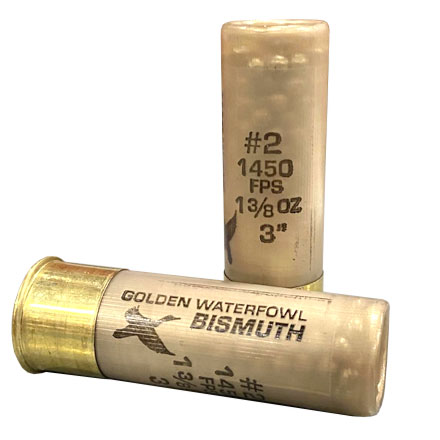 Fiocchi Golden Waterfowl 12 Gauge 3" 1-3/8oz #2 Bismuth Shot 10 Rounds