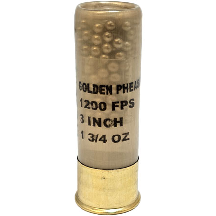 Fiocchi 12 Gauge 3" 1 3/4oz 1200 fps Shot Size #4 Golden Pheasant Nickel Plated 25 Rounds