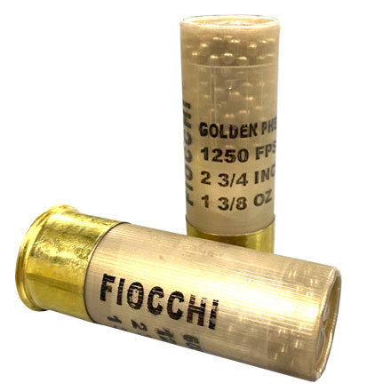 Fiocchi Golden Pheasant 12 Gauge 2-3/4" 1-3/8oz #5 Nickel Plated Shot 25 Rounds
