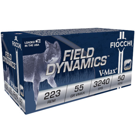 Fiocchi Field Dynamics 223 Remington 55 Grain V-MAX 50 Rounds