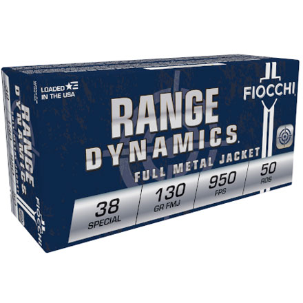 Fiocchi 38 Special 130 Grain Full Metal Jacket 50 Rounds