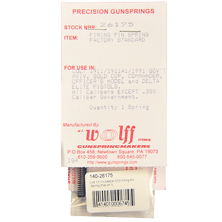 Colt 1911/CMMDR STD Firing Pin Spring (Pack of 1)