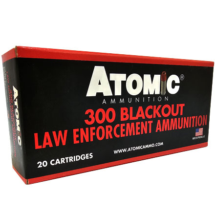 Atomic Ammunition Law Enforcement 300 Blackout 110 Grain Varmageddon Ballistic Tip 20 Rounds