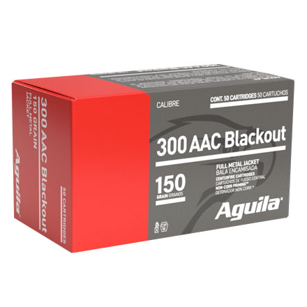 Aguila 300 AAC Blackout Full Metal Jacket 150 Grain 50 Rounds