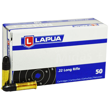Lapua Midas Plus 22LR 40 Grain Lead Round Nose 50 Round Box
