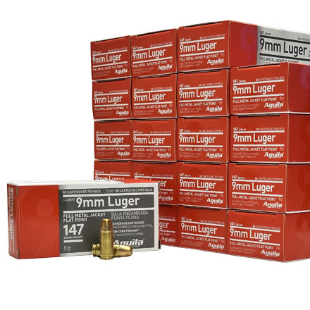 Aguila Subsonic 9mm Luger Full Metal Jacket 147 Grain 1000 Rounds