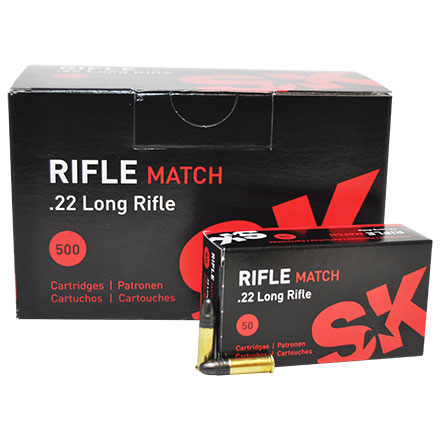 SK Rifle Match 22 LR 40 Grain 500 Round Brick