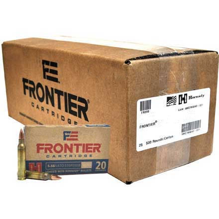Hornady Frontier 223 Remington 68 Grain Boat Tail Hollow Point Match 500 Round Case