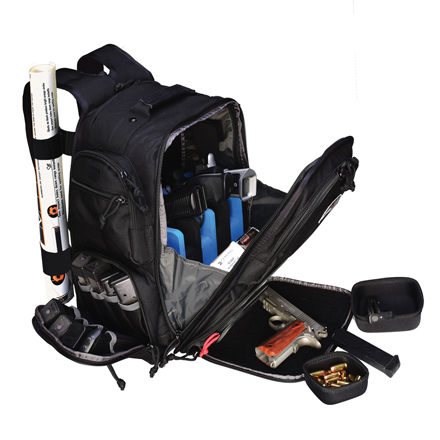 Executive Backpack With Cradle for 5 Handguns Black
